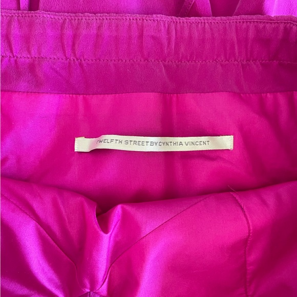 Twelfth St. By Cynthia Vincent 100% Silk ruffle dress, Size 6 - Picture 3 of 5